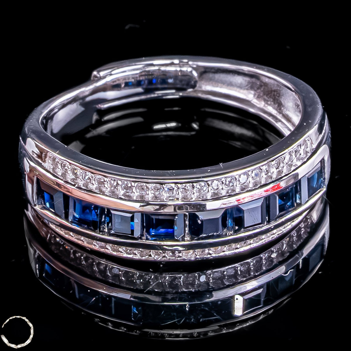 Strahlende Eleganz – Exklusiver Saphir-Ring aus 925er Silber -4,10g 20,5 ct