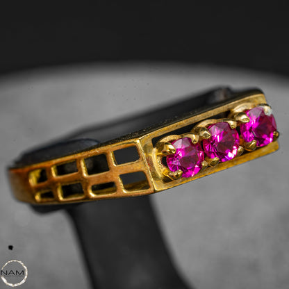 Rubin-Diamant-Ring aus 333er Gold – Ein Symbol von Leidenschaft und Eleganz -10,9ct