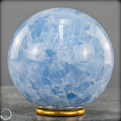 Natürliche Blaue Calcit-Kristall Kugel - 987,64g