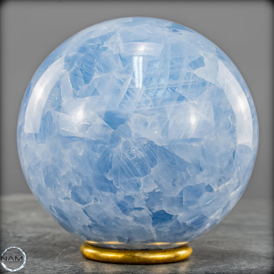 Natürliche Blaue Calcit-Kristall Kugel - 987,64g