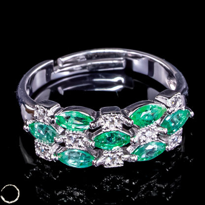 Eleganter Smaragd Ring aus 925er Silber - 2,68g 13,4ct