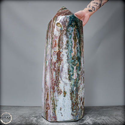 Natürlicher Jaspis-Achat Kristall-Obelisk - 39187,42g