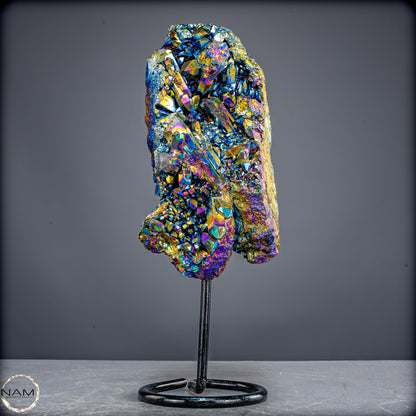 Kristall-Aura-Amethyst auf Ständer – 1249,29g