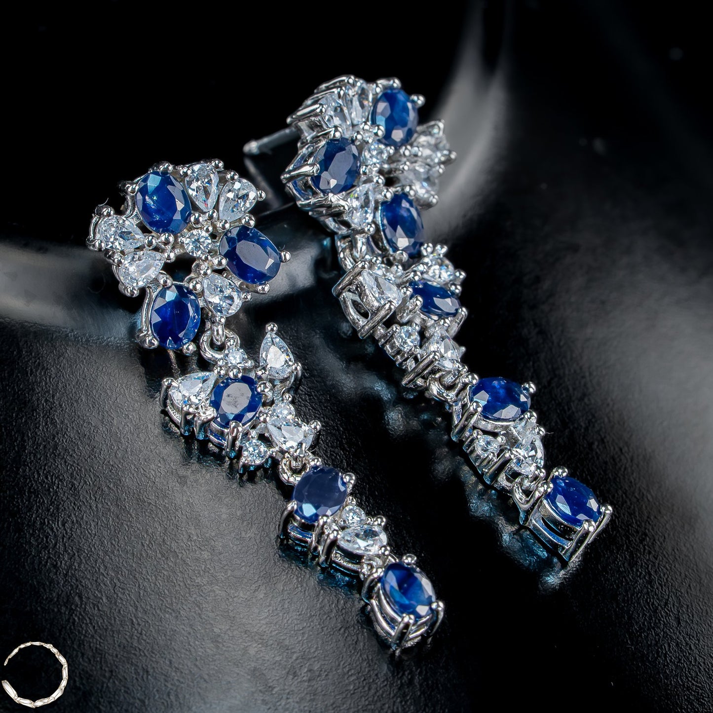 Exklusive Saphir-Ohrringe voller Eleganz-5,18g / 25,9ct