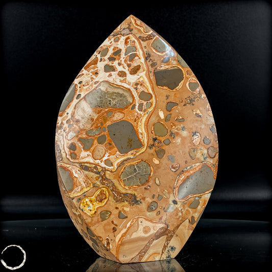 Natürliche Leoparden-Jaspis Kristall Flamme- 1004,88g