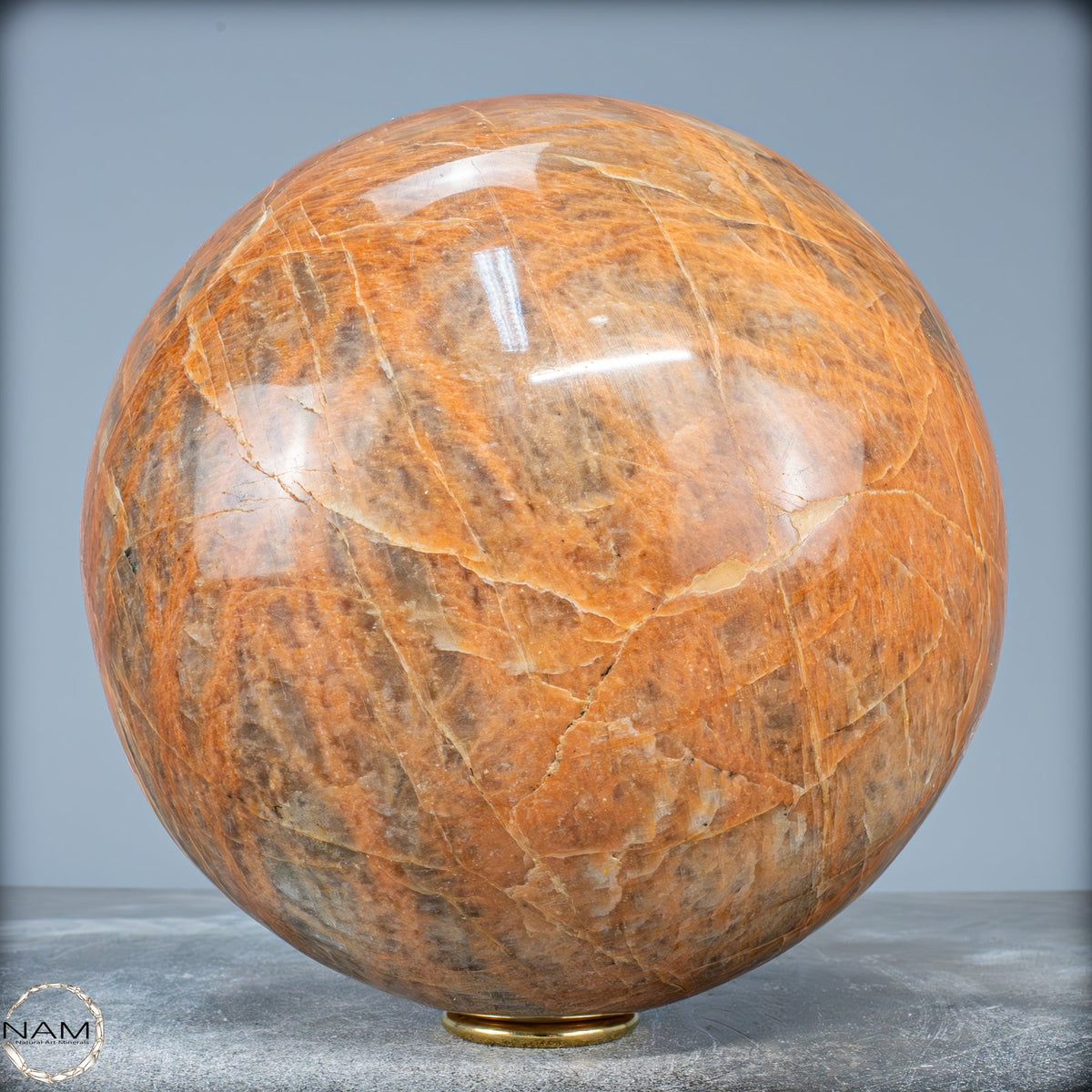 Natürlicher Pfirsich-Mondstein Kristall-Kugel - 9919,91g - 195mm