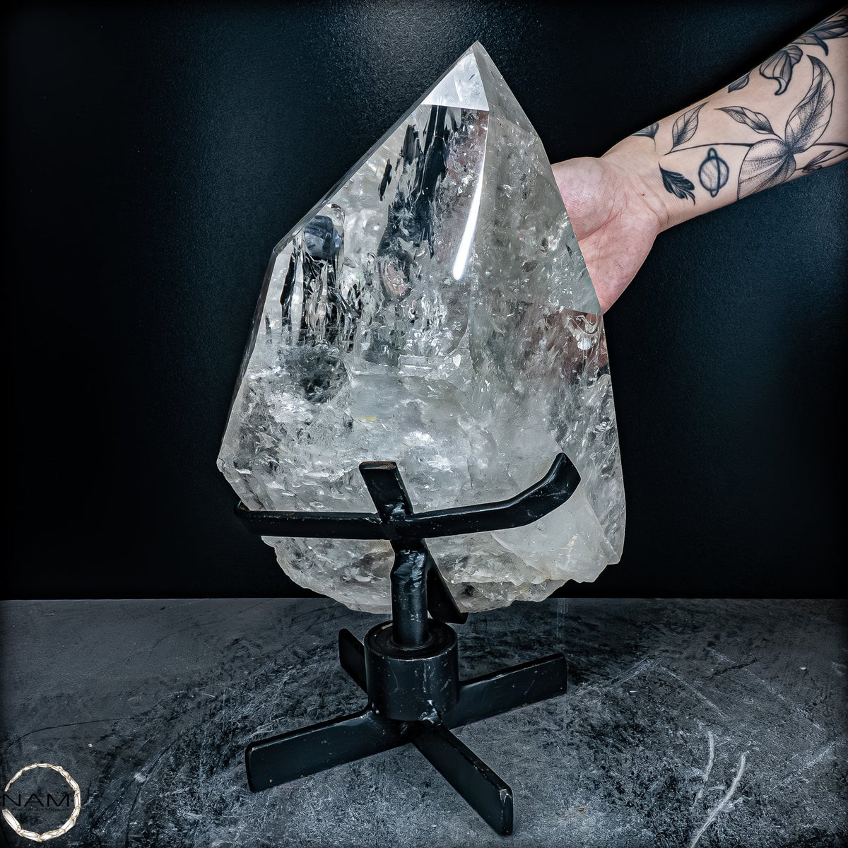 Natürlicher Lumerische Quartz Kristall Phantom auf Ständer - 10802,49g