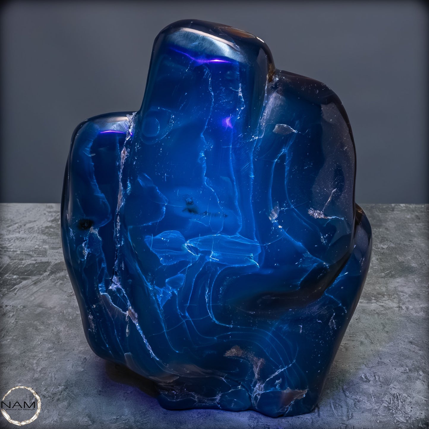 Naturlicher Blau-Roter Bernstein aus Indonesien - 2105,21g