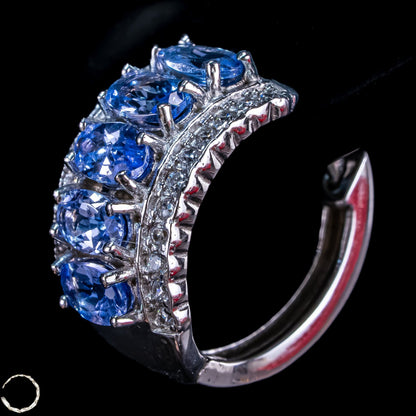 Exklusive Saphir-Ohrringe voller Eleganz-4,96g 24,8 ct