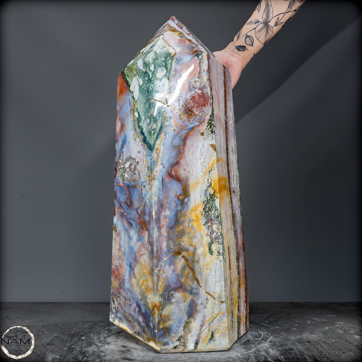 Natürlicher Ocean Jasper Kristall-Obelisk - 42463,59g