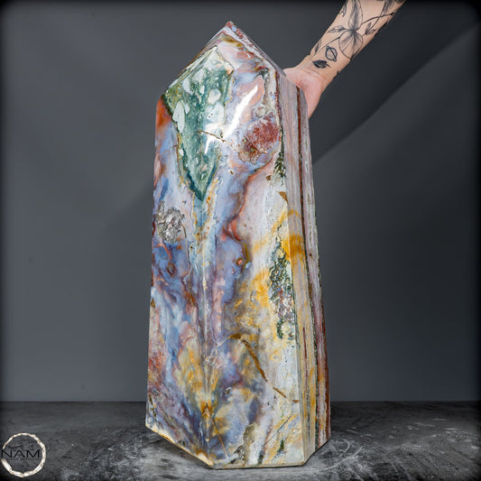 Natürlicher Ocean Jasper Kristall-Obelisk - 42463,59g