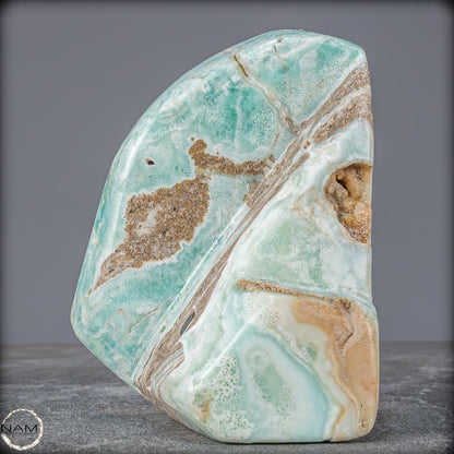 Natürlicher Blau-Grüne Aragonit Kristall-Freiform - 890,17g