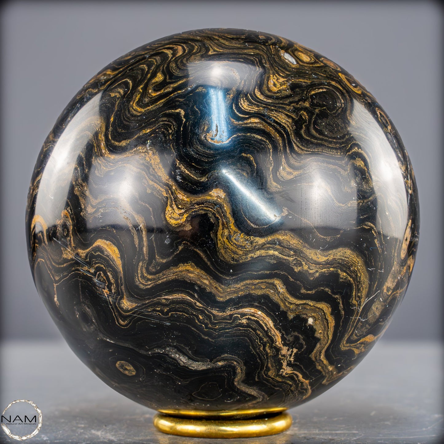 Natürliche Stromatolith (Fossile Algen) Kugel - 2316,17g - 126mm