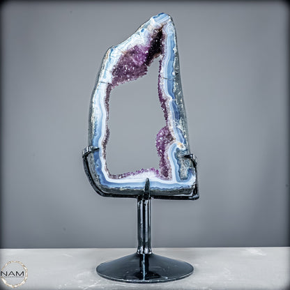 Amethyst-Achat-Druse Ein beeindruckendes Naturkunstwerk - 8112,72g