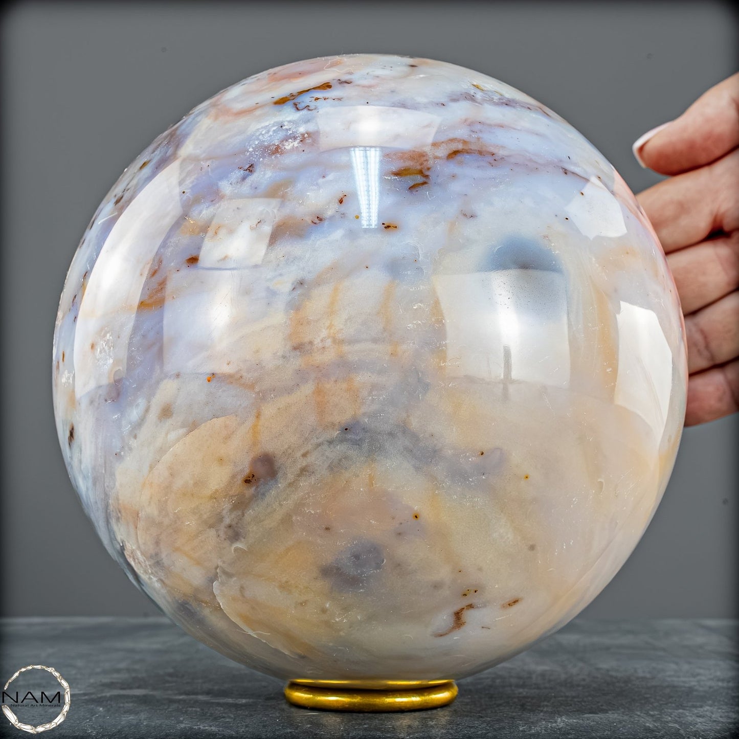 Natürliche Ocean-Jaspis-Achat Kugel - 4829,39g