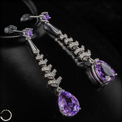 Amethyst Ohrringe aus 925er Silber  8,14g 40,7ct