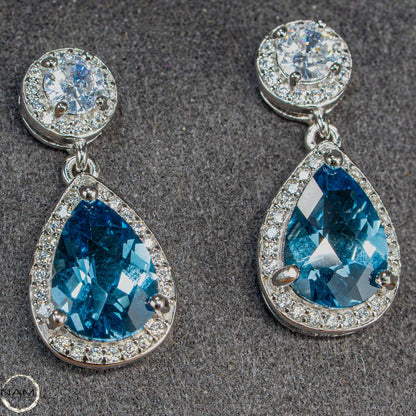Eleganz in Blau – Aquamarin-Ohrringe Afghanistan - 22,2ct