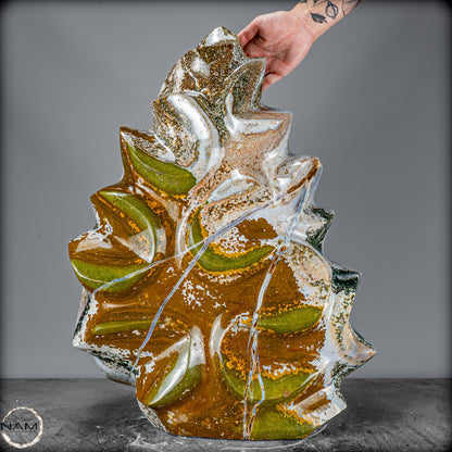 4-Augen-Jaspis Flamme – Eindrucksvolle Natursteinskulptur -54620,57g
