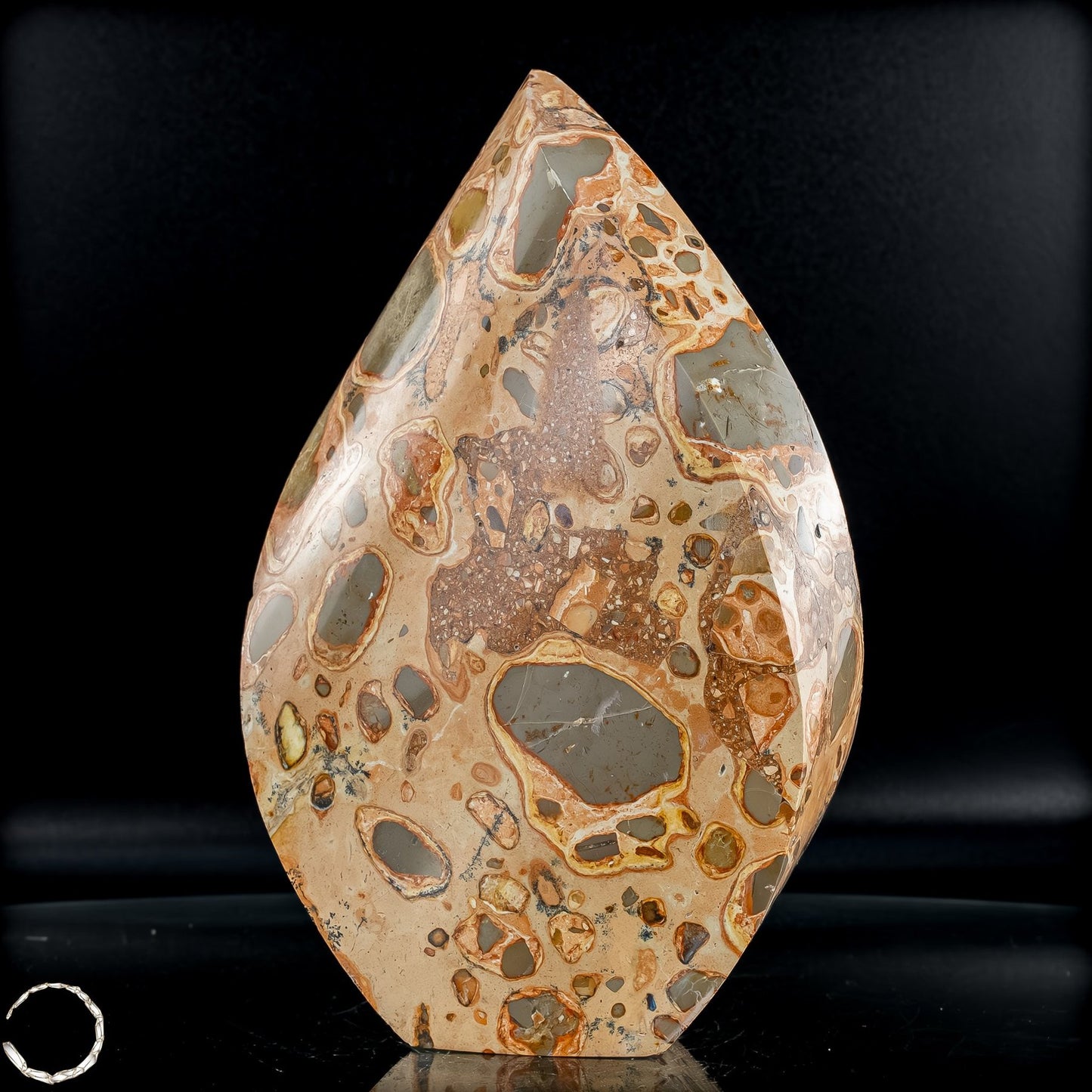 Natürliche Leoparden-Jaspis Kristall Flamme- 1004,88g