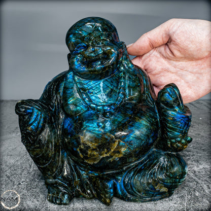 Natürlicher Labradorit Buddha von Höster Qualität - 3656,27g