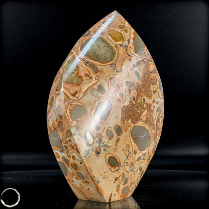 Natürliche Leoparden-Jaspis Kristall Flamme- 1004,88g