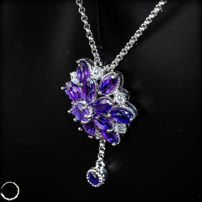 Amethyst-Kette – elegante Tiefe in leuchtendem Violett - 5,97g-29,85ct