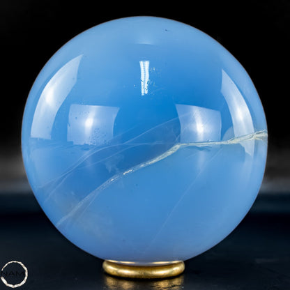 Seltener Blauer Chalcedon als Kugel - 667,86g