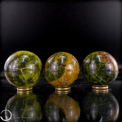 Exklusives Grünes Opal Kugel Set - 880,46g
