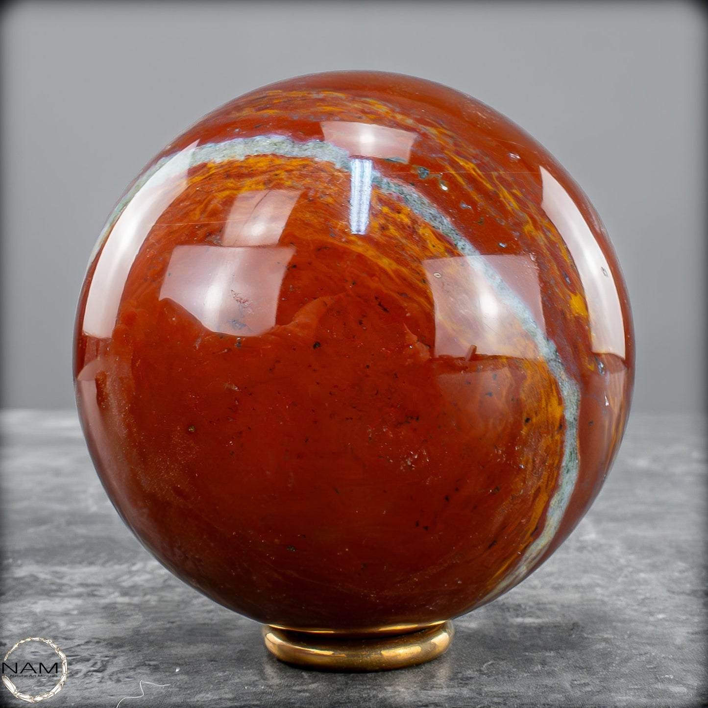 Natürliche Jaspis-Achat Kristallkugel - 736,67g