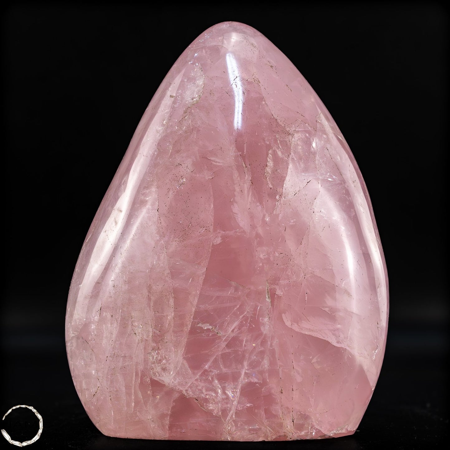 Natürliche Rosenquarz-Kristall Freiform aus Brasilien - 950,38g