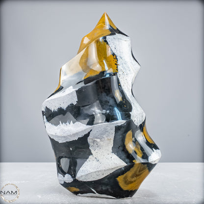 Natürliche Jaspis-Chalcedon Kristallflamme - 2537,18g