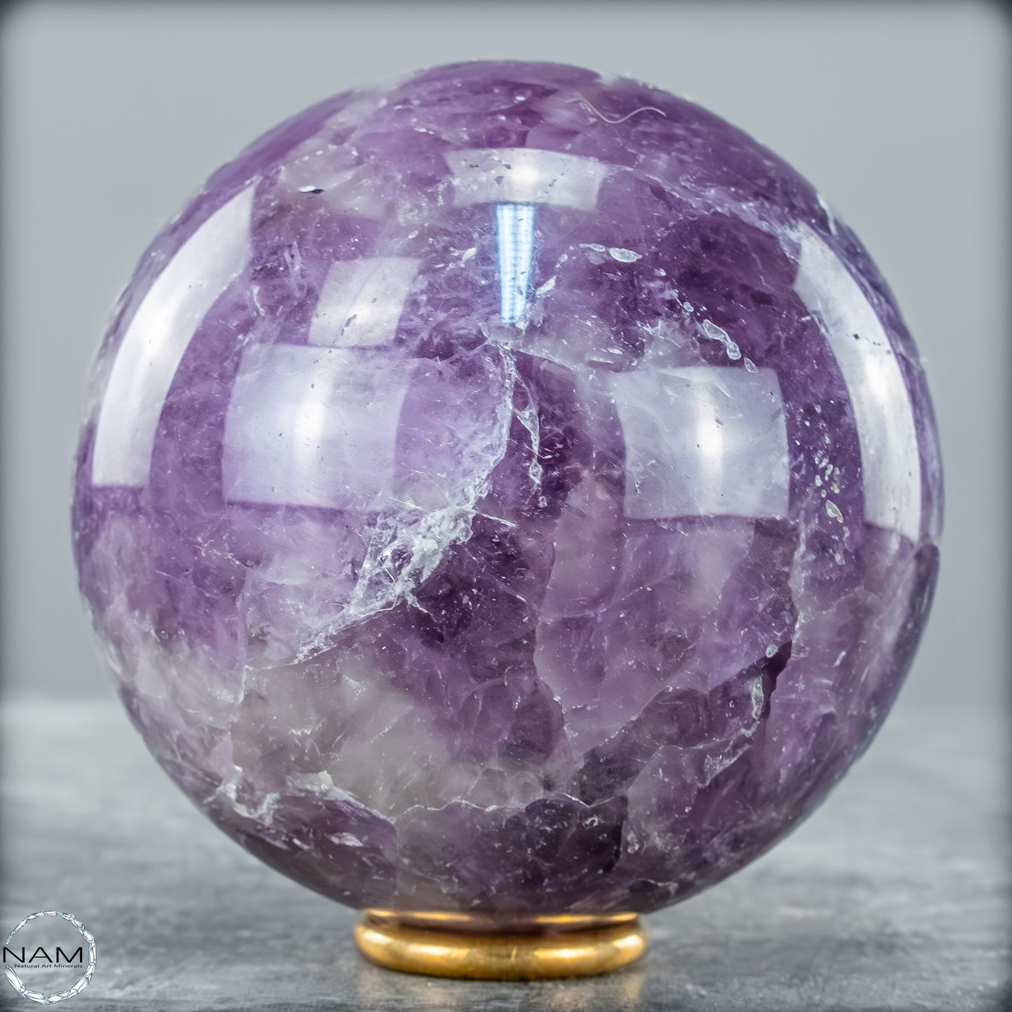 Natürliche Amethyst-Kristall Kugel, Brasilien - 732,69g - 77mm