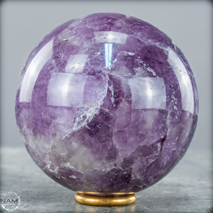 Natürliche Amethyst-Kristall Kugel, Brasilien - 732,69g - 77mm