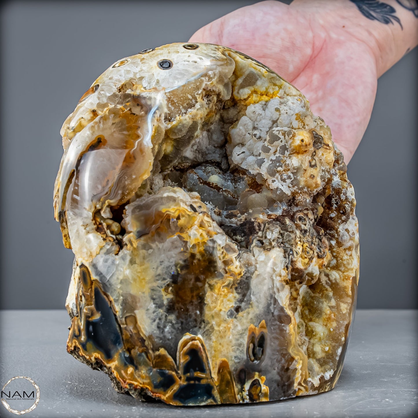 Achat-Druse –  Natürlichen Schönheit aus Brasilien 1661,19g