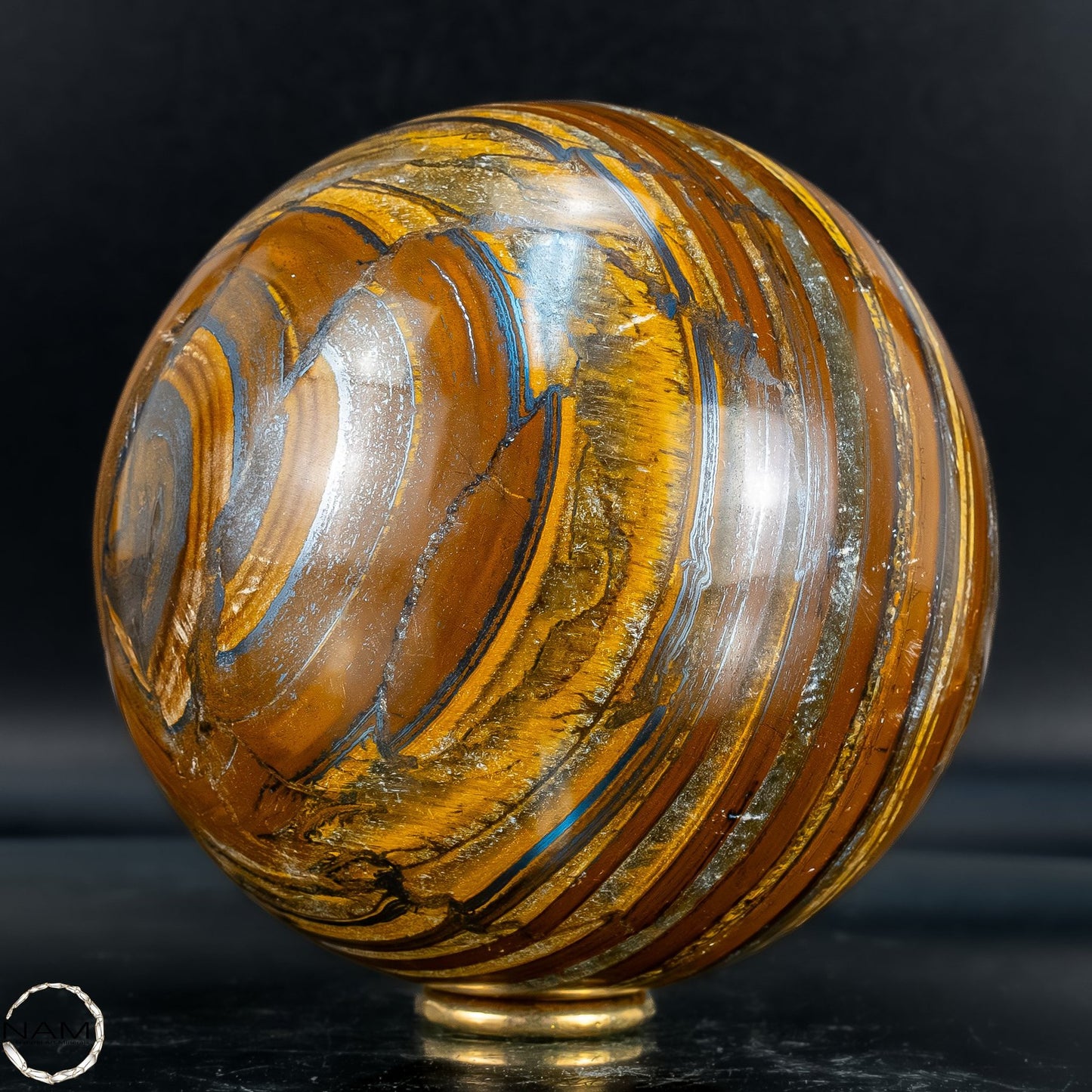 Natürliche Tigerauge-Kugel - 1552,18g
