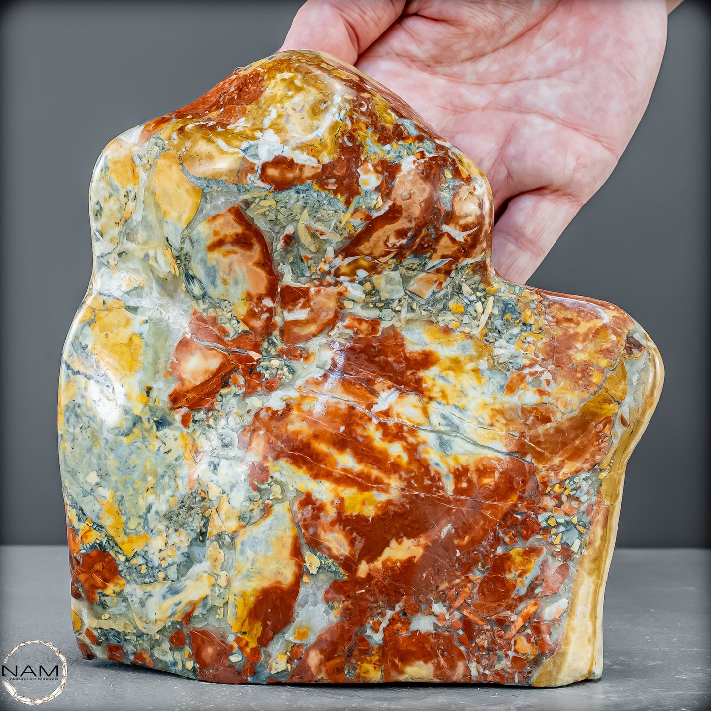 Natürliche Indonesische Picture Jasper-Kristall Freiform – 1434,81g