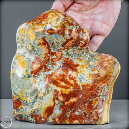 Natürliche Indonesische Picture Jasper-Kristall Freiform – 1434,81g