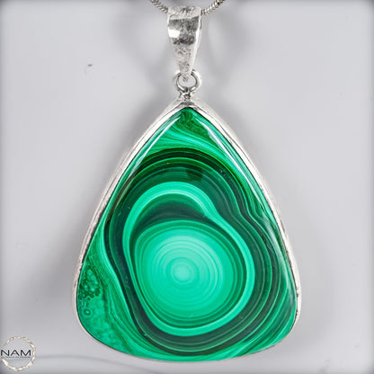 Malachit-Anhänger aus 925er Silber 21,61g 108,05ct