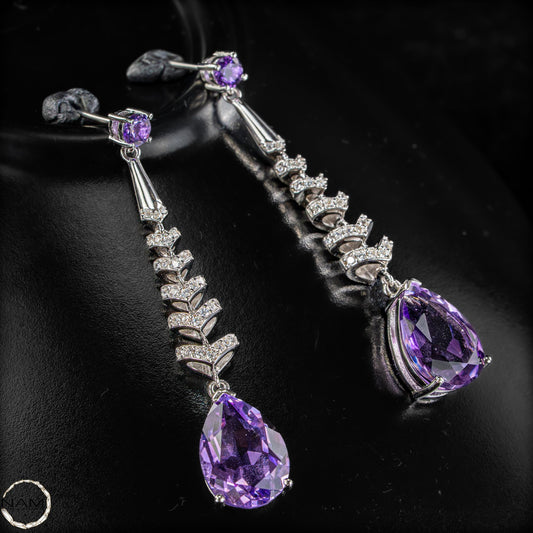 Amethyst Ohrringe aus 925er Silber  8,14g 40,7ct