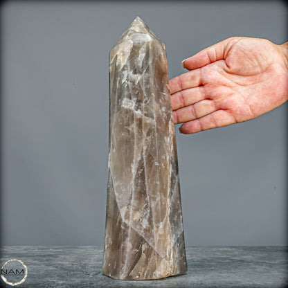Natürlicher Rauchquarz-Kristall Obelisk aus Brasilien - 2178,44g