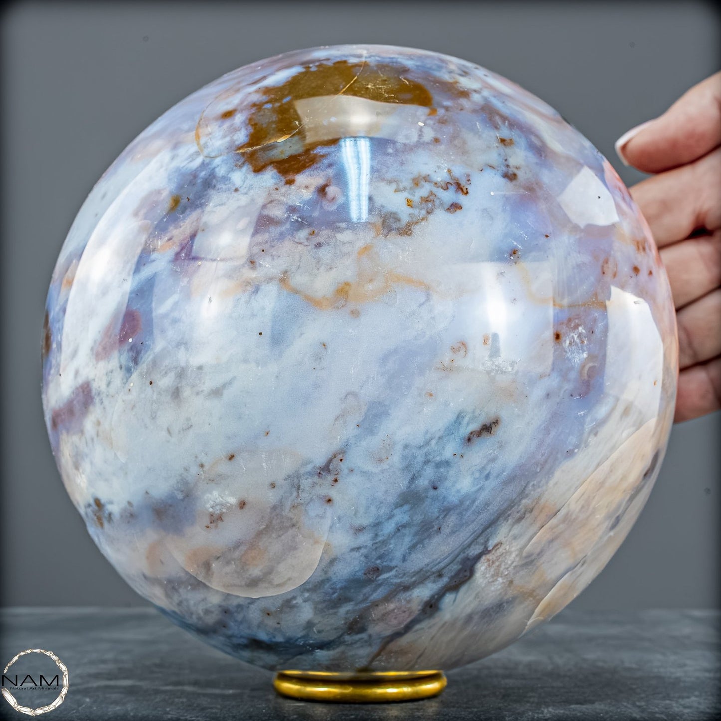 Natürliche Ocean-Jaspis-Achat Kugel - 4829,39g