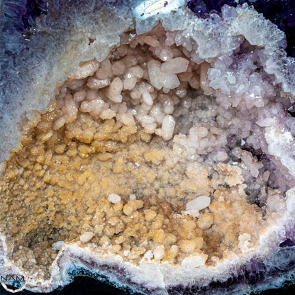 Museumsstück Chalcedon, Calcit, Citrin, Amethyst Geode - 38604.11g