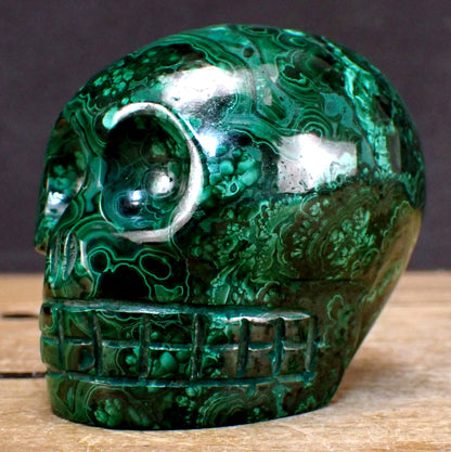 Großer Malachit Schädel/ Totenkopf, Kongo - 1469,95g