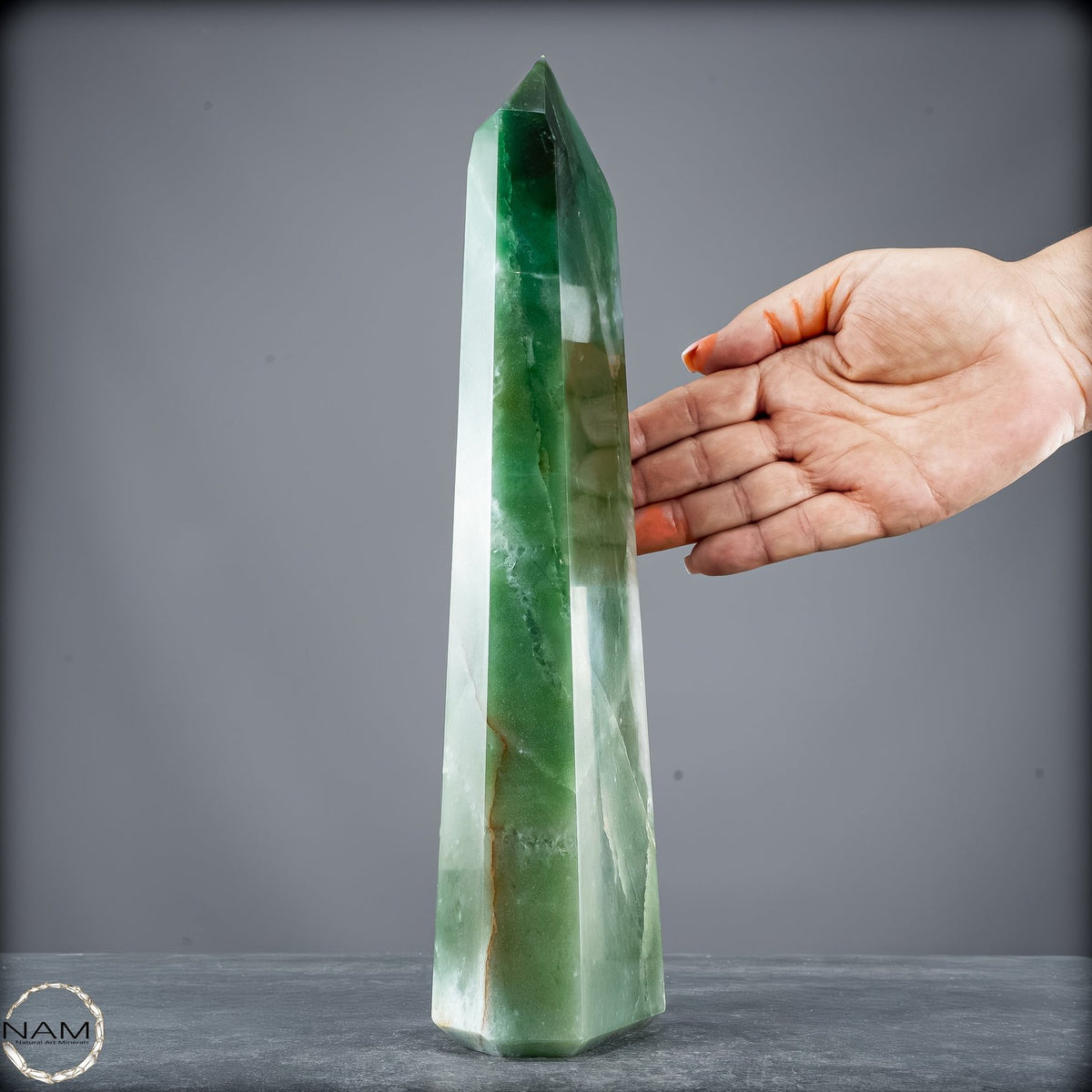 Natürlicher Aventurin Obelisk aus Brasilien - 1818,74g