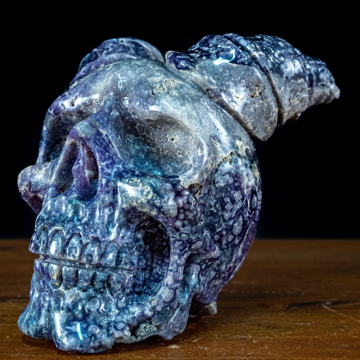 Natürlicher Botryoidal Chalcedony Kristall-Totenkopf - 3320,84g