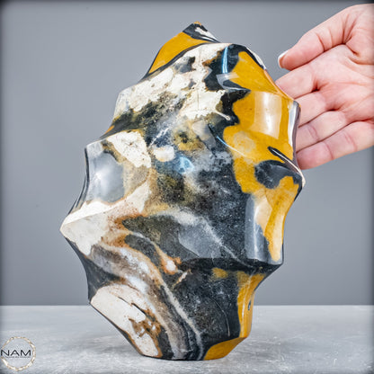 Natürliche Jaspis-Chalcedon Kristallflamme - 3996,54g