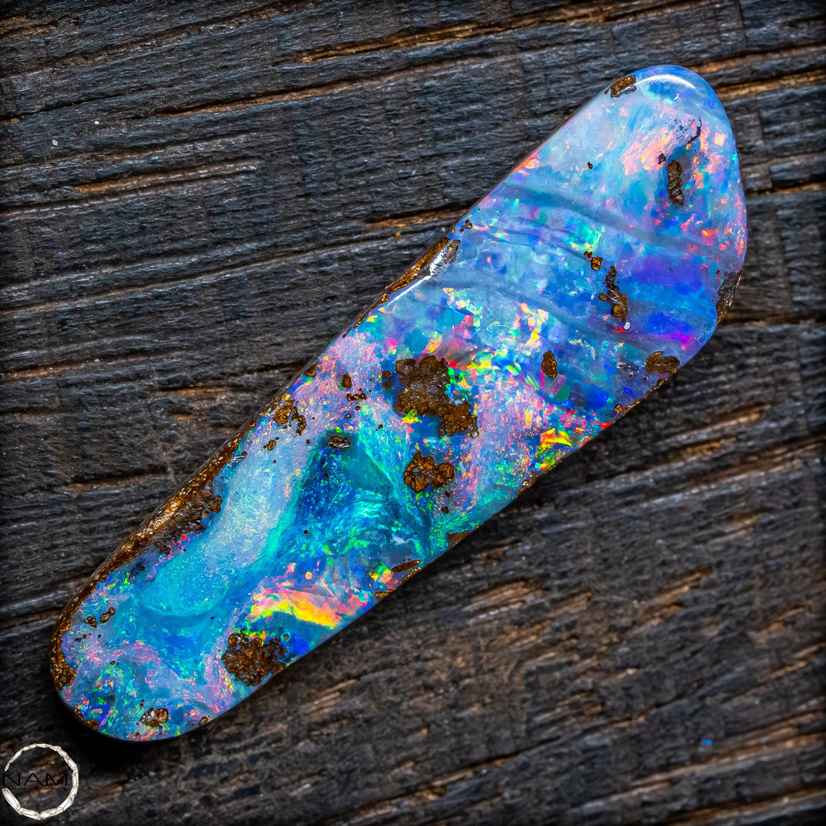 Natürlicher  Boulder Opal aus Australien Edelsteinqualität - 1,85g 9,25ct