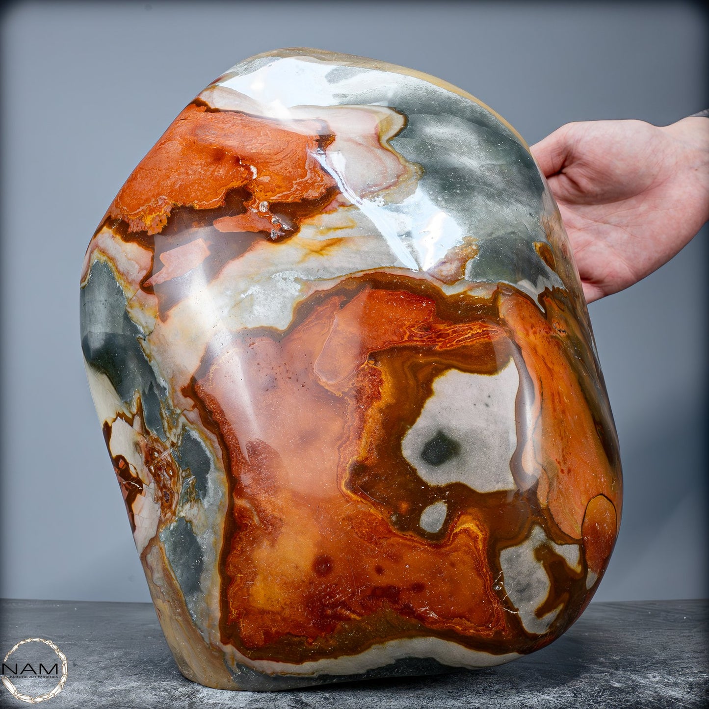 Natürliche Polychrome Jaspis Kristall-Freiform XXL -13681,79g