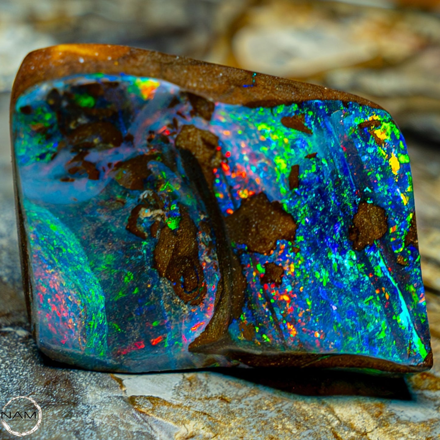 Natürlicher Boulder Opal aus Australien Edelsteinqualität Poliert - 11,202g