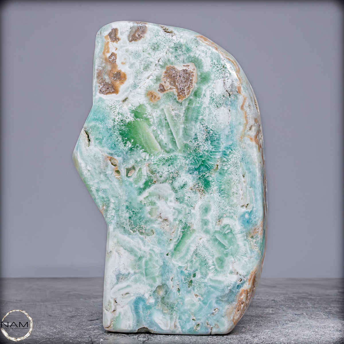 Natürlicher Blau-Grüne Aragonit Kristall-Freiform - 1173,29g